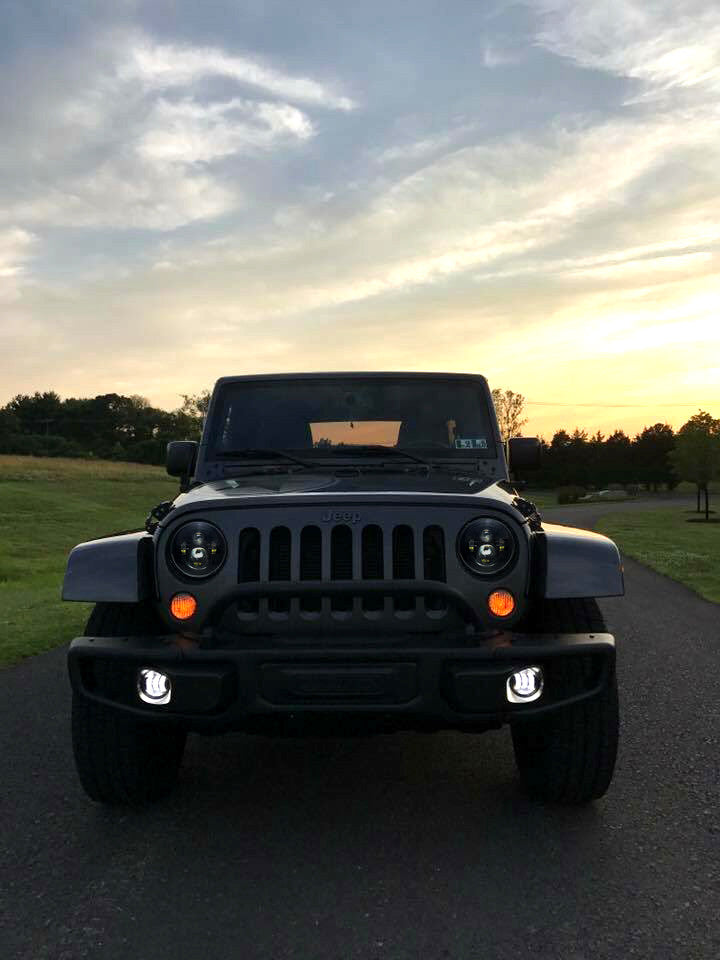 Black Projector LED Headlights for Wrangler 1996-2018 Lighting