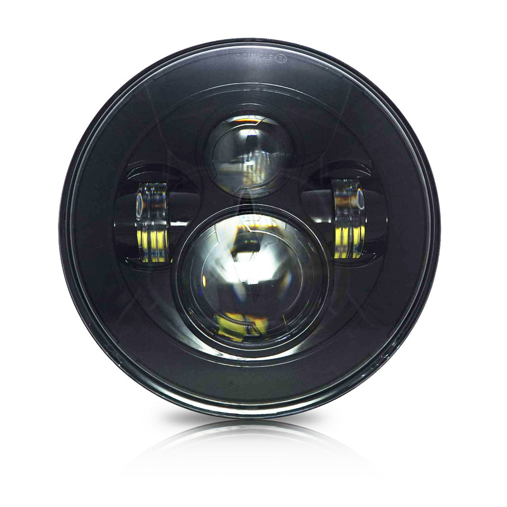 7 Inch Projector Black LED Motorcycle Headlight Lighting