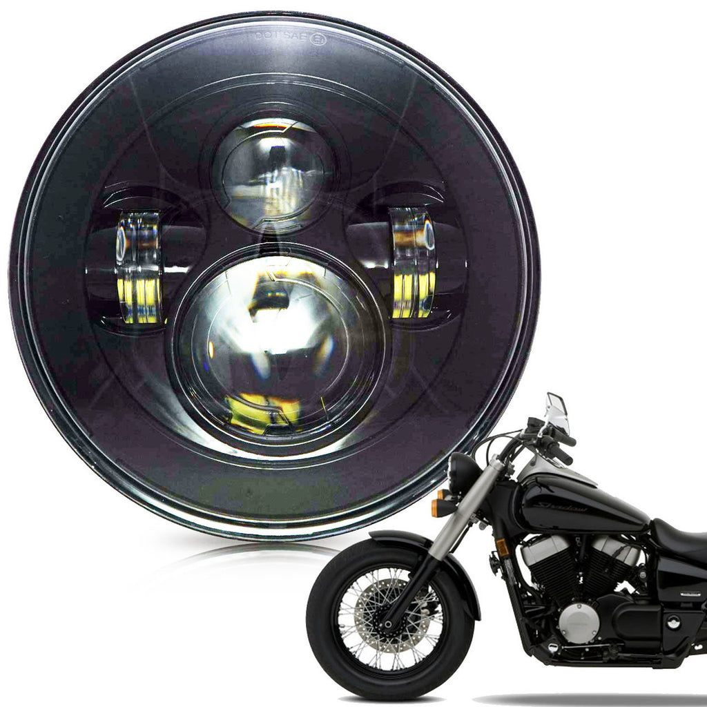 7 Inch Projector Black LED Motorcycle Headlight Lighting