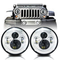 Chrome Projector LED Headlights for Wrangler 1996-2018 Default Title Lighting