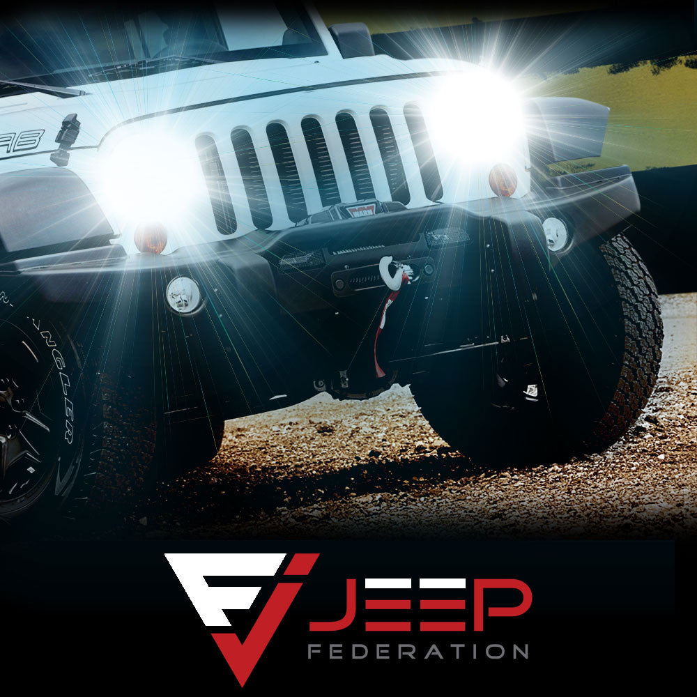 Chrome Projector LED Headlights for Wrangler 1996-2018 Lighting
