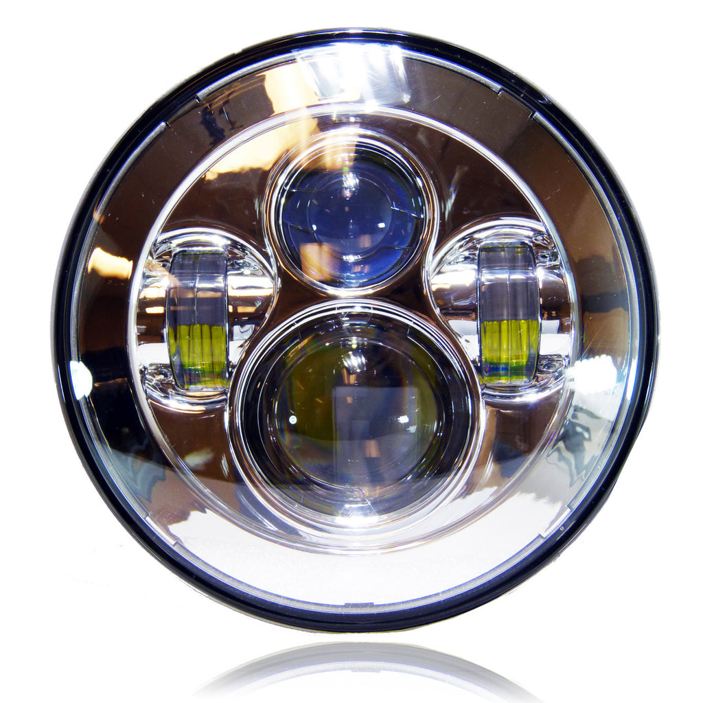 7 Inch Projector Chrome LED Motorcycle Headlight Lighting