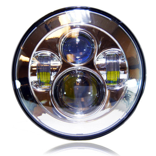 7 Inch Projector Chrome LED Motorcycle Headlight Default Title Lighting