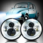 7 Inch Projector Chrome LED Headlights Set - GENSSI Lighting