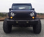 HALO Projector Black LED Headlights for Wrangler 1996 - 2018 - GENSSI Lighting