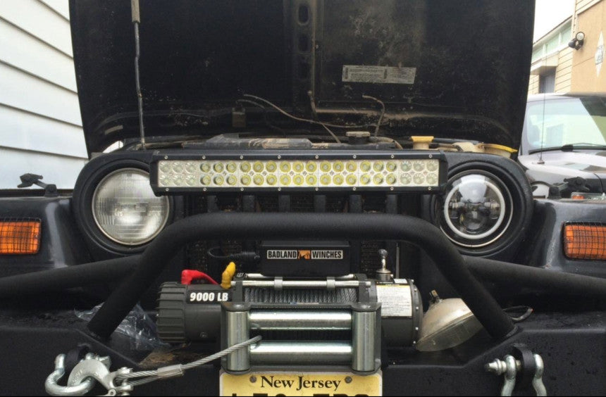 HALO Projector Black LED Headlights for Wrangler 1996-2018 Lighting