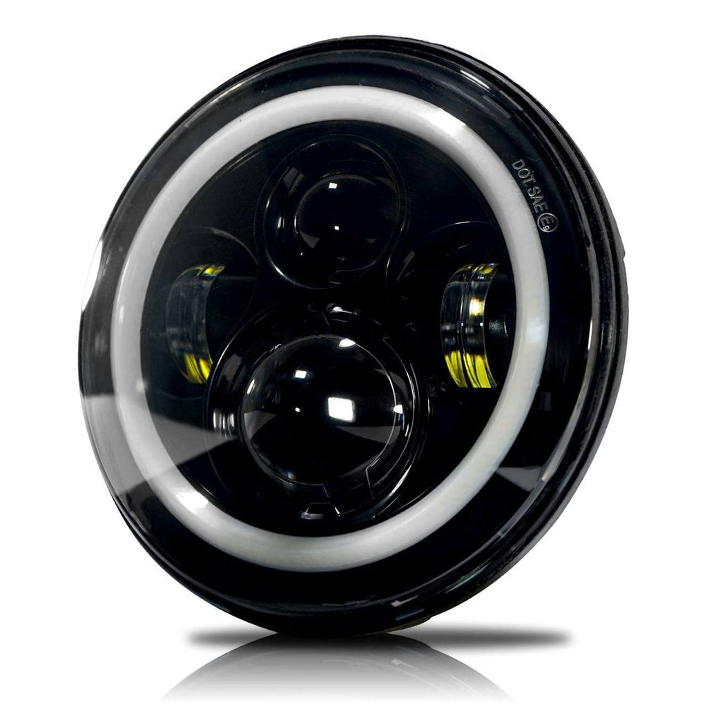 HALO Projector Black LED Headlights for Wrangler 1996-2018 Lighting