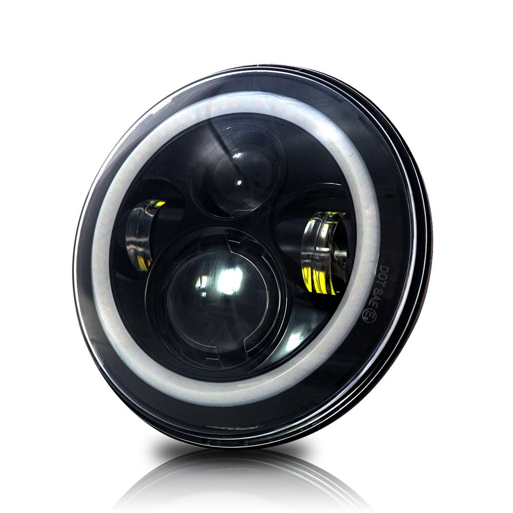 7 Inch HALO RGB Chasing Projector LED Motorcycle Headlight Lighting