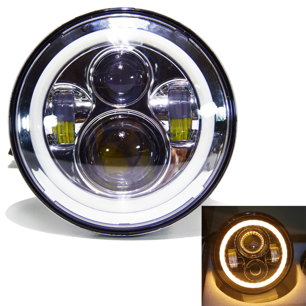 HALO Projector Chrome LED Headlights for Wrangler 1996-2018 Lighting