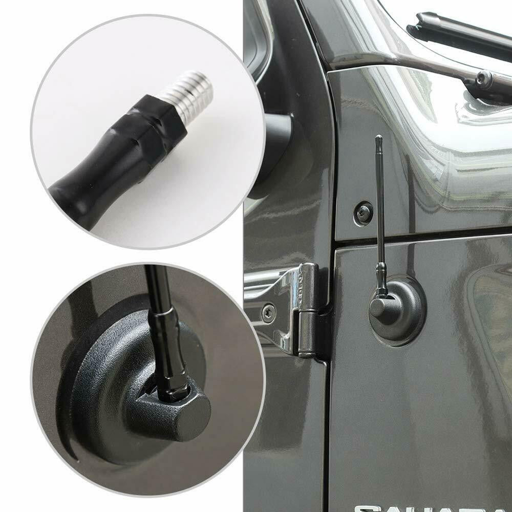 AM/FM Antenna Black 7'' (17cm) for Jeep Wrangler JL Sahara Rubicon Unlimited (2007-2019) Exterior Part