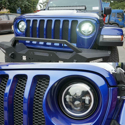 7 Inch Round LED Headlight Ring Mounting Brackets For Jeep Wrangler JL 2018 - 2019 - GENSSI Lighting