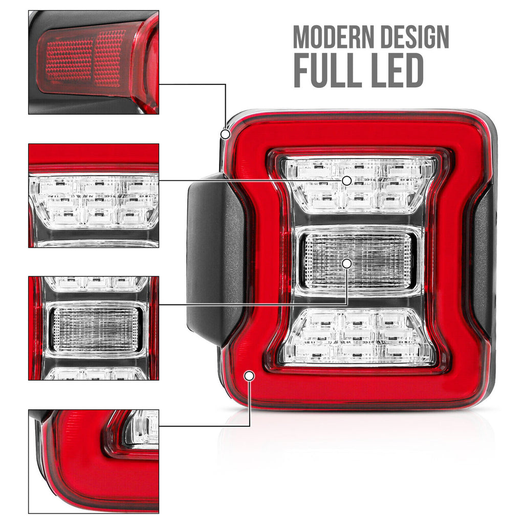 JL Style LED Tail Lights for Jeep Wrangler JK JKU 2007-2018 Lighting