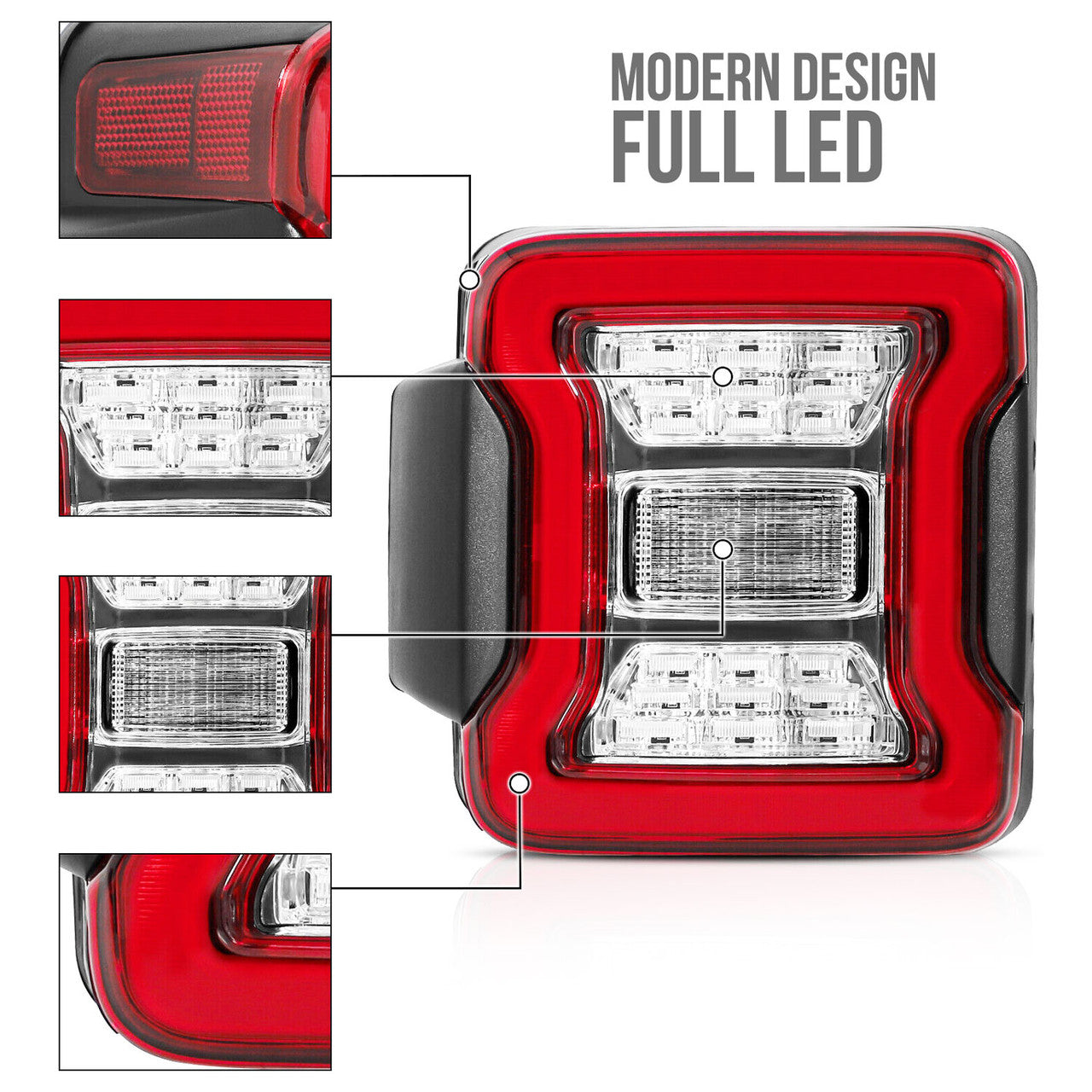JL Style LED Tail Lights for Jeep Wrangler JK JKU 2007-2018 Lighting