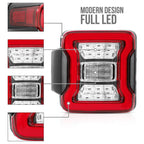 JL Style LED Tail Lights for Jeep Wrangler JK JKU 2007 - 2018 - GENSSI Lighting