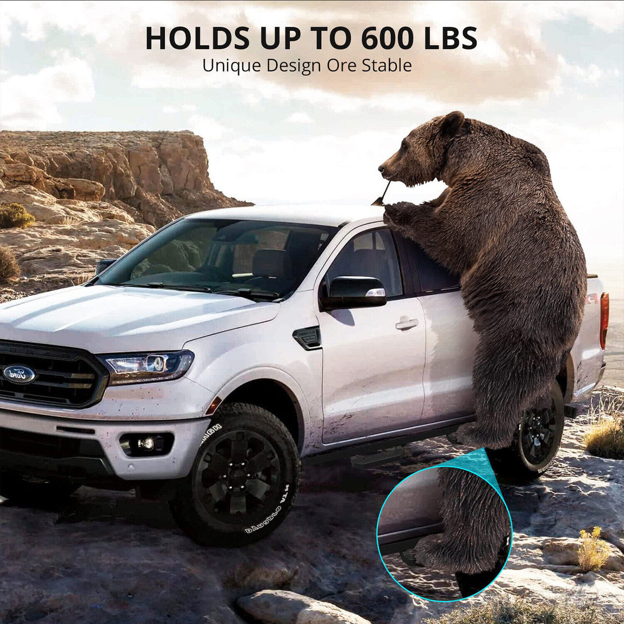 7" Running Boards Side Steps for 2018-2023 Jeep Wrangler JL 4-Door Exterior Part