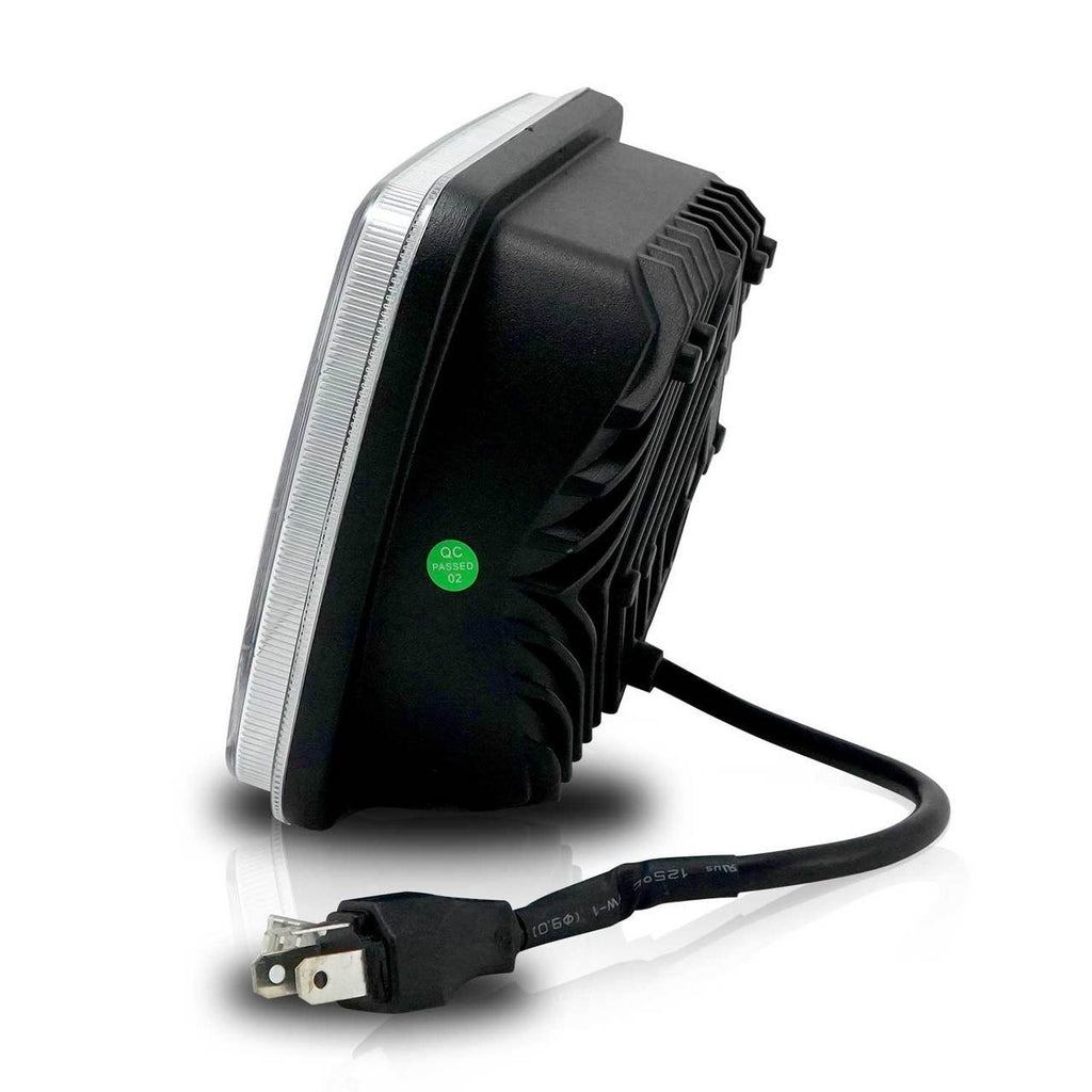 DEMON LED Black Projector Headlights w/DRL for XJ and YJ Lighting