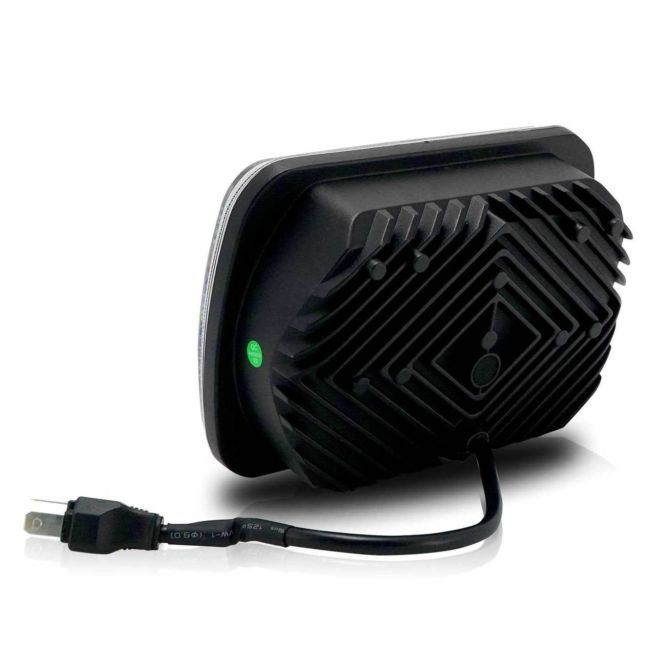 7x6 (5x7) H6054 200mm LED Projector w/ Demon DRL Headlights Black Set Lighting