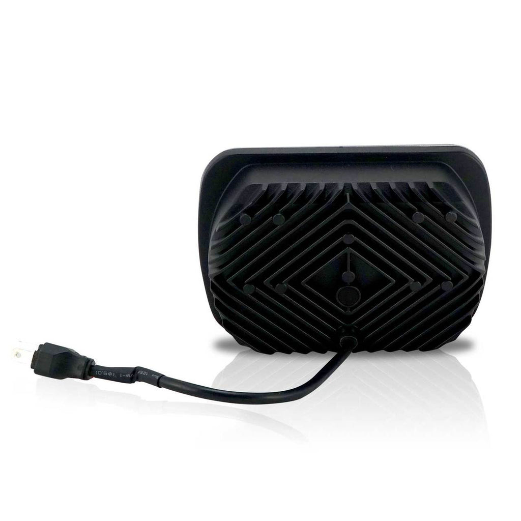 7x6 (5x7) H6054 200mm LED Projector w/ Demon DRL Headlights Black Set Lighting