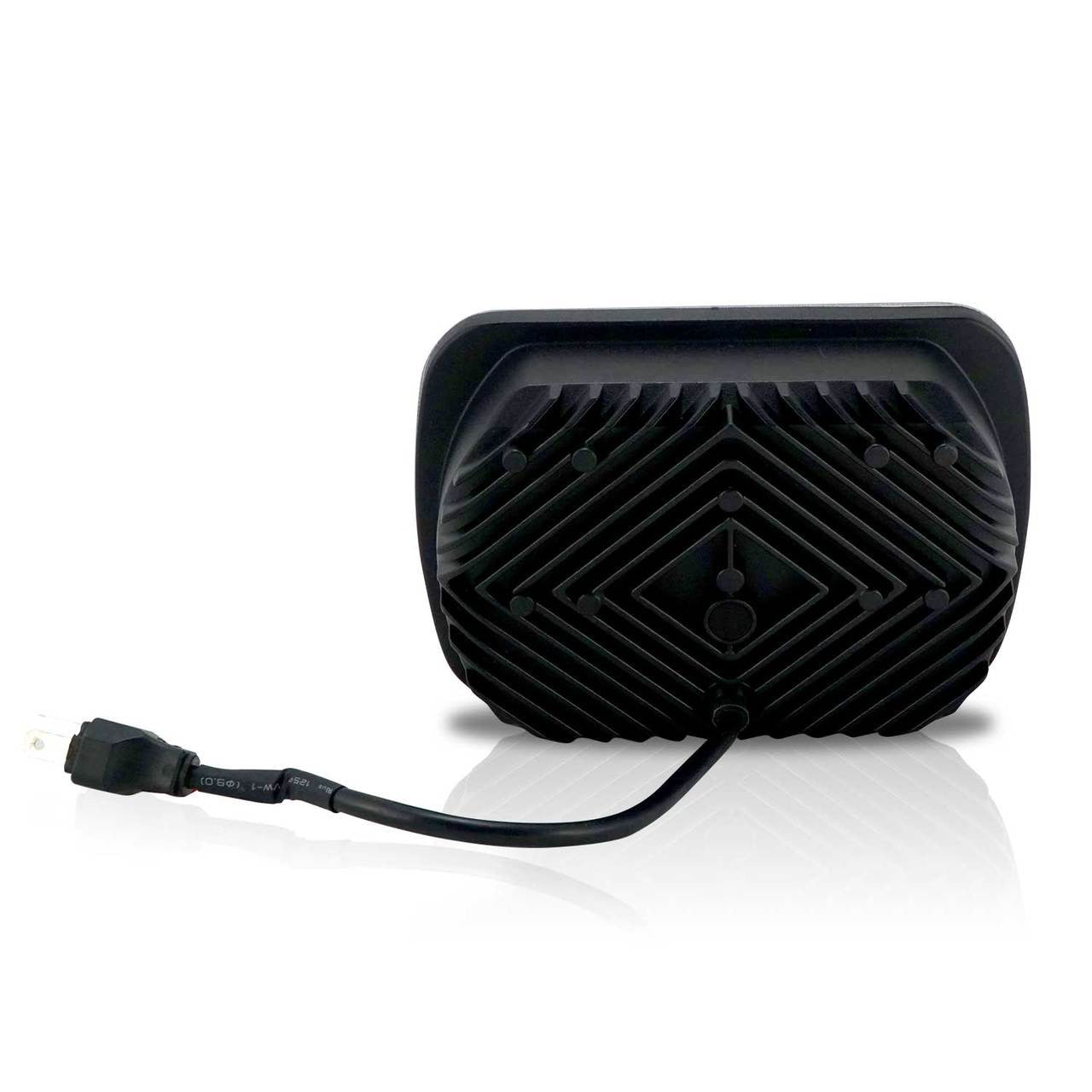 7x6 (5x7) H6054 200mm LED Projector w/ Demon DRL Headlights Black Set Lighting