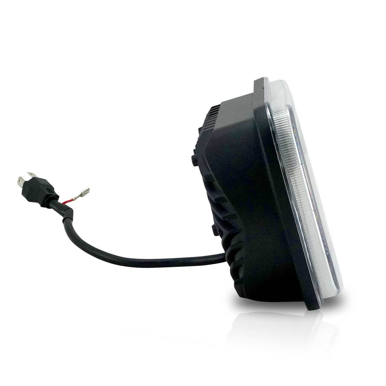 7x6 (5x7) H6054 200mm LED Projector w/ Demon DRL Headlights Black Set Lighting