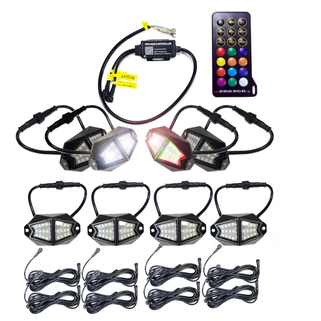 Vader LED Rock Lights with Wiring Add-on Kit (Pack of 2) Lighting