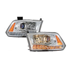 Chrome Projector Halogen Headlights Pair with LED DRL for Ram 1500 2500 3500 (2013-2018)