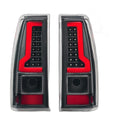 Black LED Tail Lights Pair for Chevy Silverado 1500 2500 3500 (2003-2006)