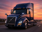 2018-2024 Volvo VNL VNR with Black Full LED headlights installed