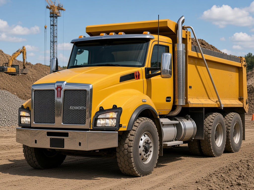 2014-2023 Kenworth T880 with Black Halogen headlights installed