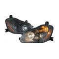 Black Halogen Headlights Pair for Kenworth T680 (2013-2021)