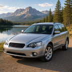 2005-2007 Subaru Legacy Outback with Black Projector Halogen headlights installed