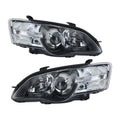 Black Projector Halogen Headlights Pair for Subaru Legacy Outback (2005-2007)