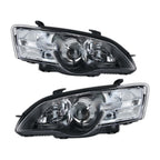 Black Projector Halogen Headlights Pair for Subaru Legacy Outback (2005-2007)