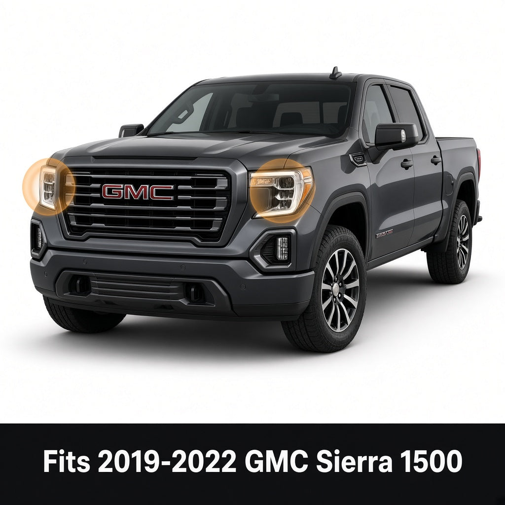 Fits 2019-2022 GMC Sierra 1500 — LED headlight driver module location