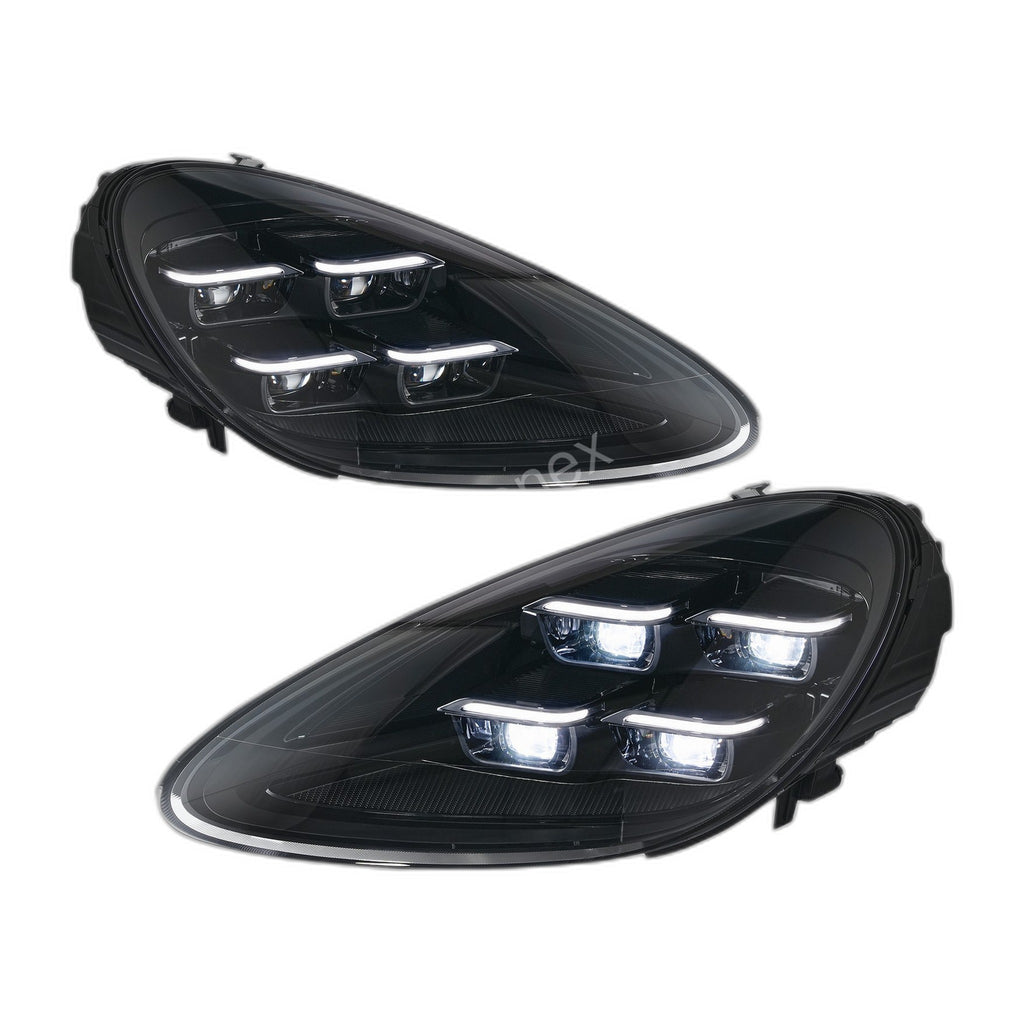 2025 Style Full LED Headlights Pair for Porsche Cayenne 958 (2011-2014)