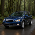 2008-2009 Subaru Outback with Chrome Projector Halogen headlights installed