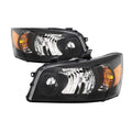 Black Halogen Headlights Pair for Toyota Highlander (2001-2007)
