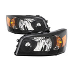 Black Halogen Headlights Pair for Toyota Highlander (2001-2007)