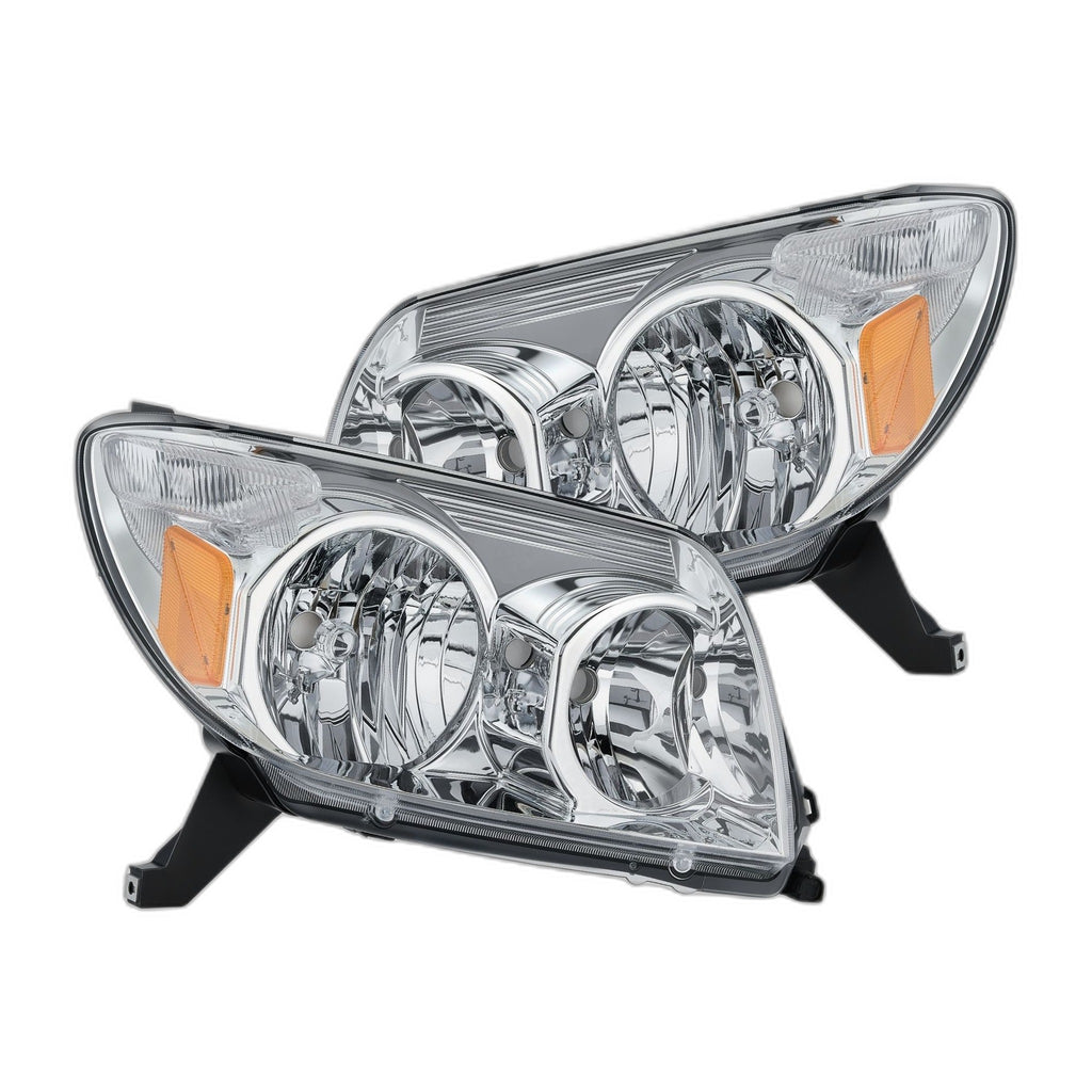 Chrome Halogen Headlights Pair for Toyota 4Runner (2003-2005)
