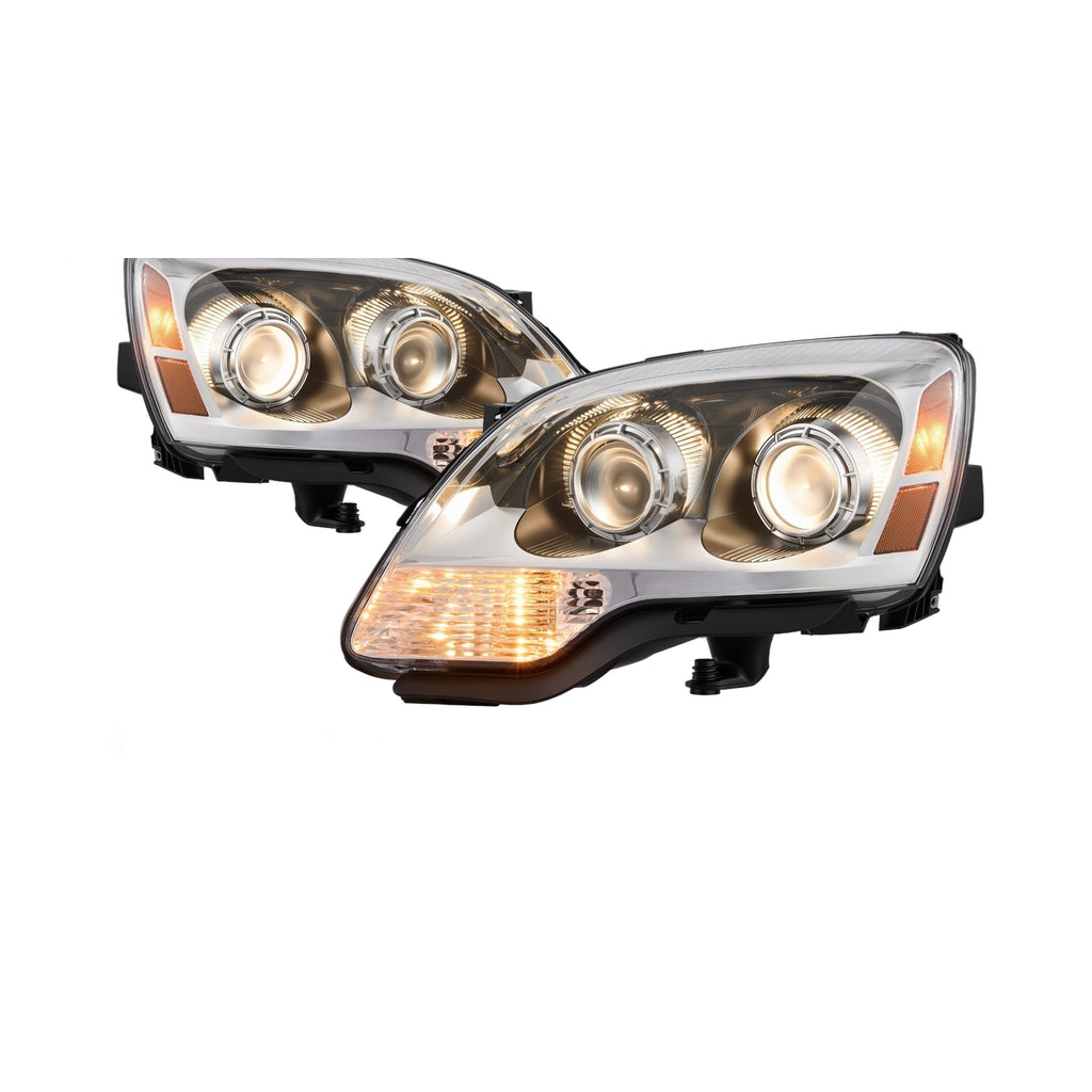 Chrome Projector Halogen Headlights Pair for GMC Acadia (2007-2012)
