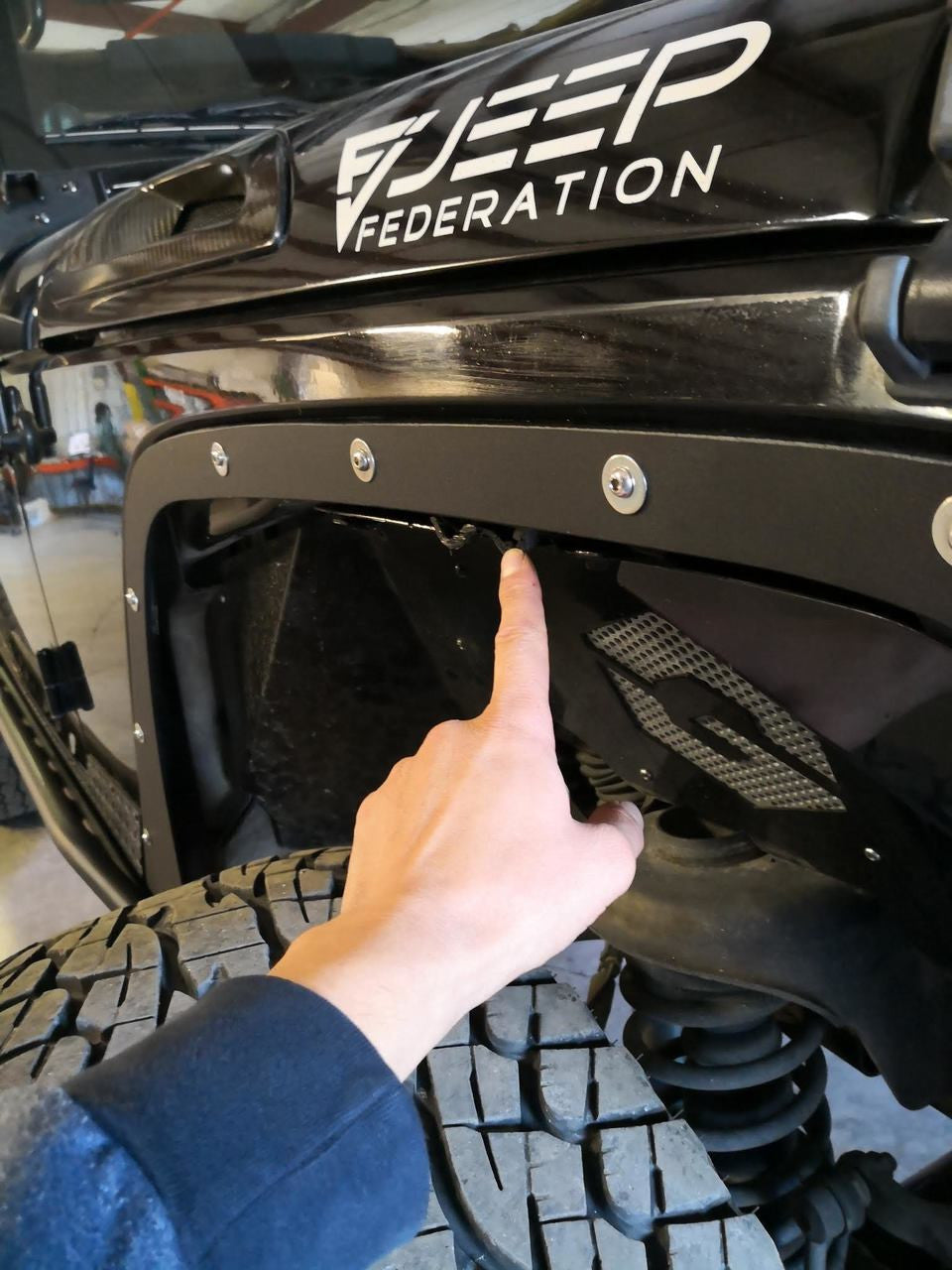 JF Steel Fender Delete Kit for Wrangler JK 2007-2018 Exterior Part