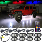 Vader LED Under Body Rock Lights Color Flow with Bluetooth Controller 8x - GENSSI Lighting