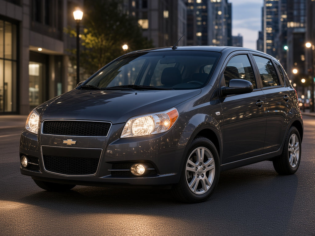 2009-2011 Chevrolet Aveo5 with chrome halogen headlights installed