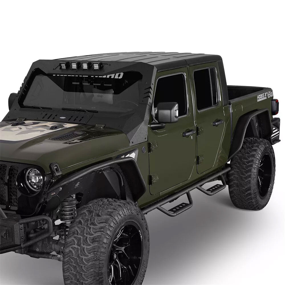 Front And Rear Tube Fender Flares with Removable LED Turn Signals for 2020 - 2024 Jeep Gladiator JT - GENSSI Exterior Part