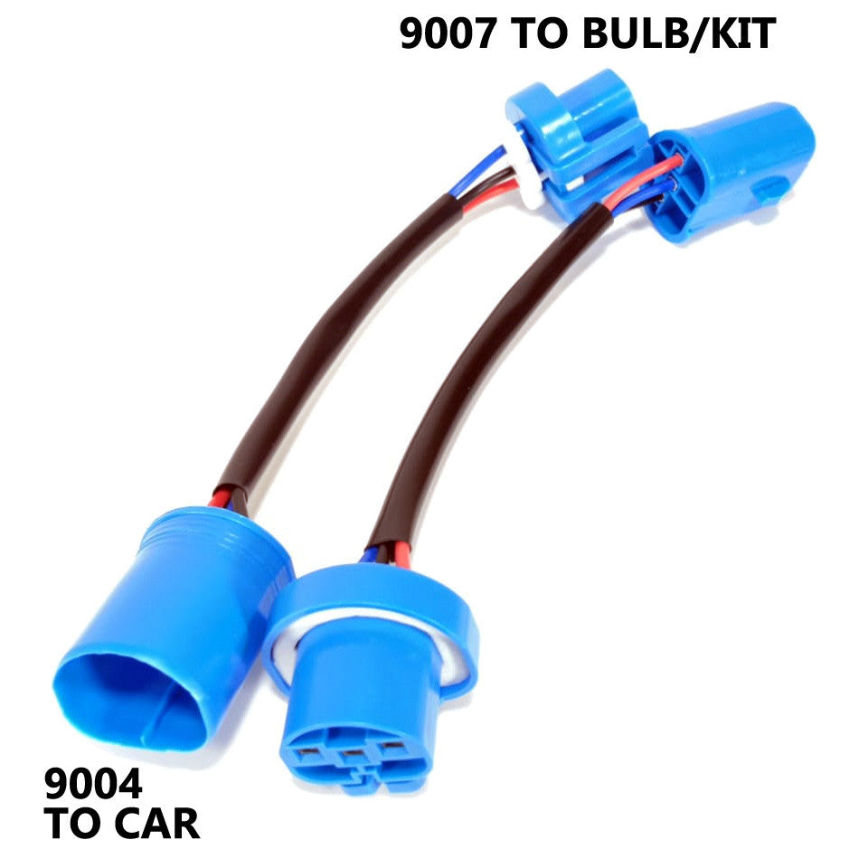 9004 to 9007 Conversion Bulb Kit Adapter Connector Harness Lighting