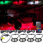 Vader LED Under Body Rock Lights Color Flow with Bluetooth Controller 8x - GENSSI Lighting