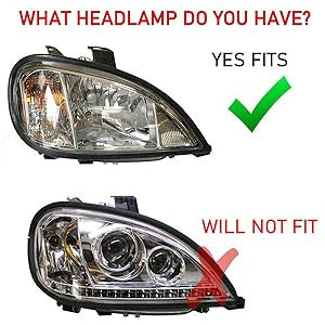 LED Low Beam Headlight Bulb Kit Compatible with Freightliner Columbia 120 1996-2017 Lighting