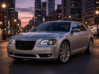 2012-2014 Chrysler 300 with black projector LED DRL headlights installed