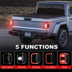 Smoked LED Tail Lights and Headlights Combo for Gladiator JT JL JLU 2018 - 2023 - GENSSI Lighting