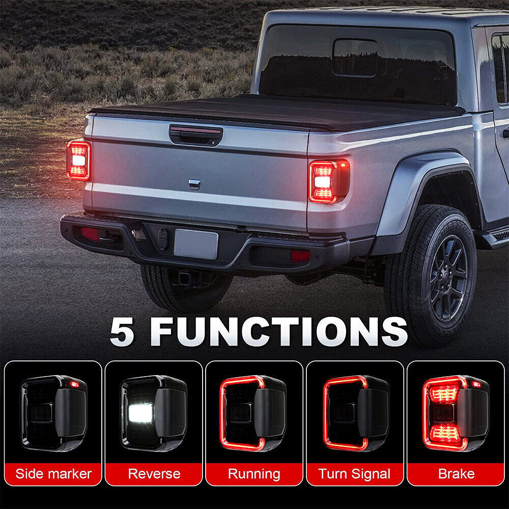 Smoked LED Tail Lights and Headlights Combo for Gladiator JT JL JLU 2018-2023 Lighting